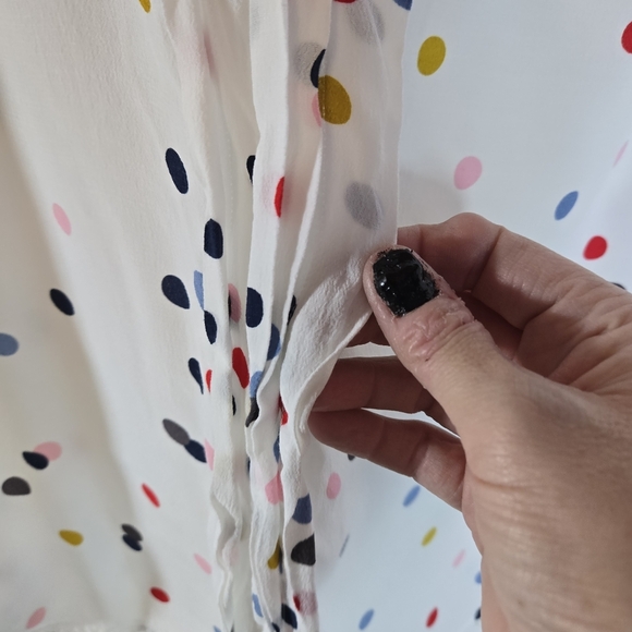 Boden Confetti Dot Pleat Front Blouse - Picture 3 of 6